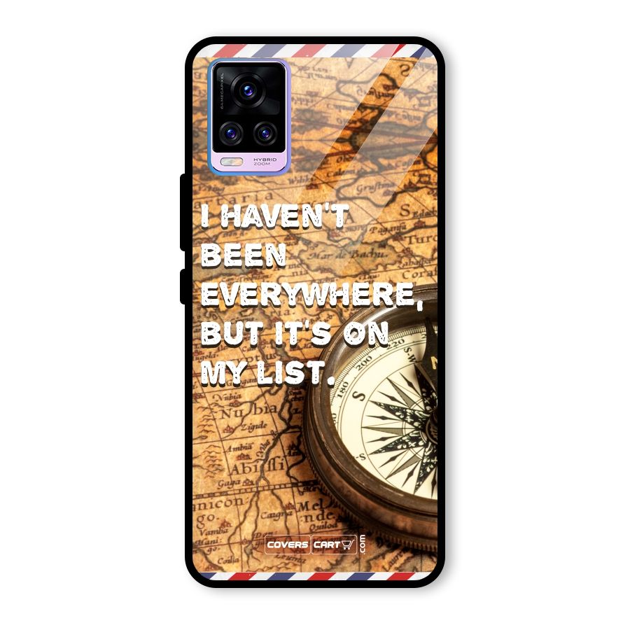 Travel Map Glass Back Case for Vivo V20 Pro