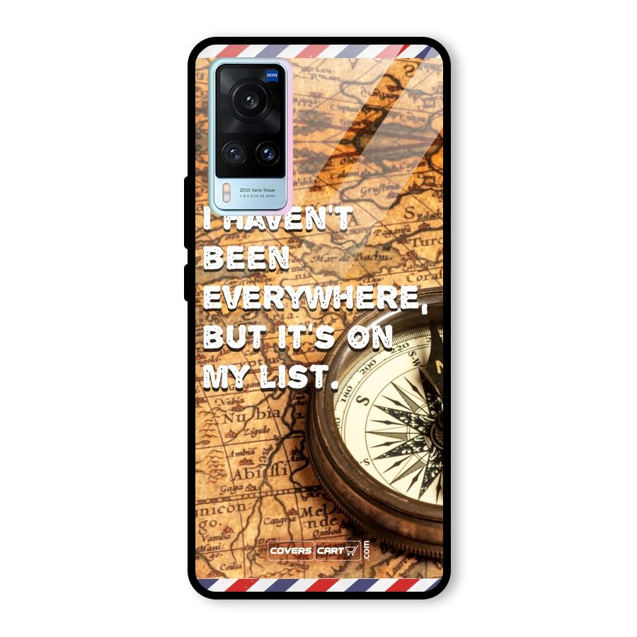 Travel Map Glass Back Case for Vivo X60
