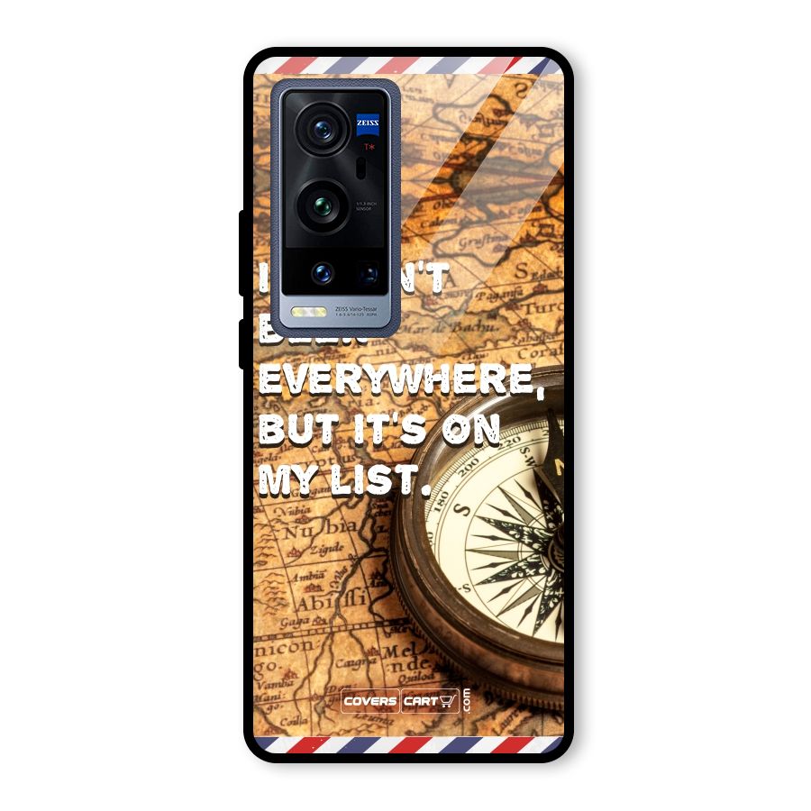 Travel Map Glass Back Case for Vivo X60 Pro Plus