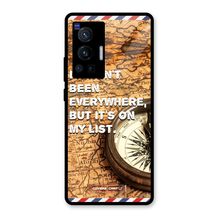 Travel Map Glass Back Case for Vivo X70 Pro