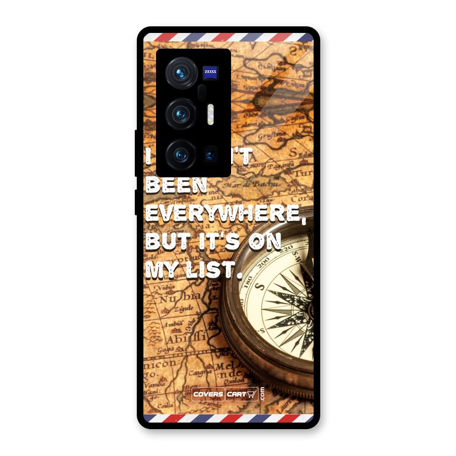 Travel Map Glass Back Case for Vivo X70 Pro Plus