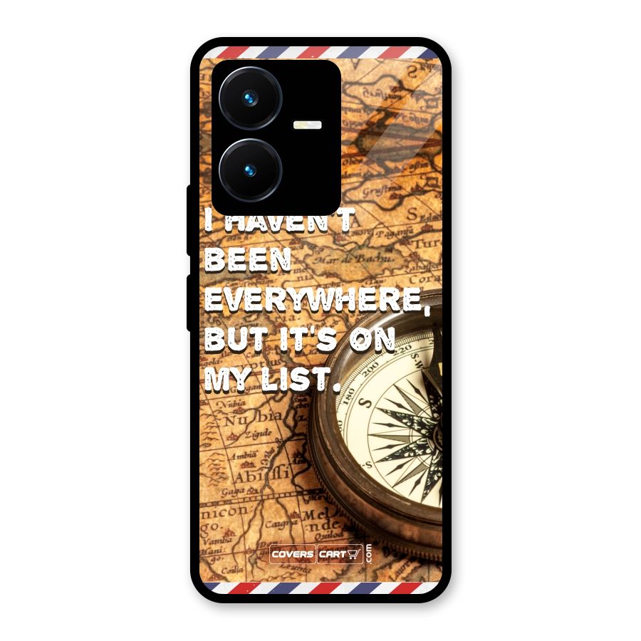 Travel Map Glass Back Case for Vivo Y22