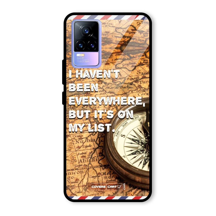Travel Map Glass Back Case for Vivo Y73