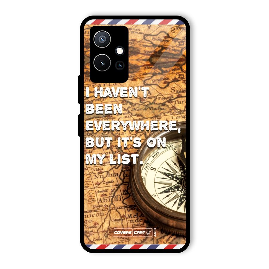 Travel Map Glass Back Case for Vivo Y75 5G