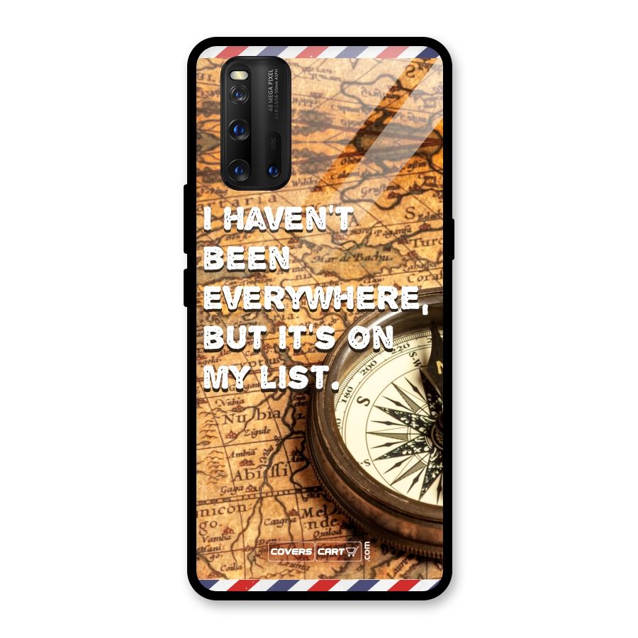 Travel Map Glass Back Case for Vivo iQOO 3