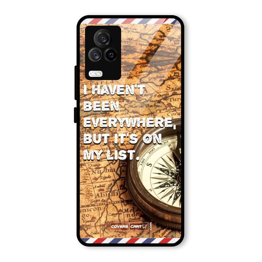 Travel Map Glass Back Case for Vivo iQOO 7 Legend 5G