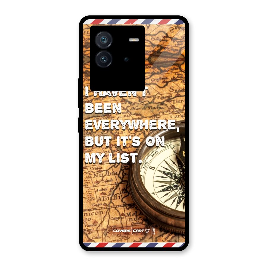 Travel Map Glass Back Case for Vivo iQOO Neo 6 5G