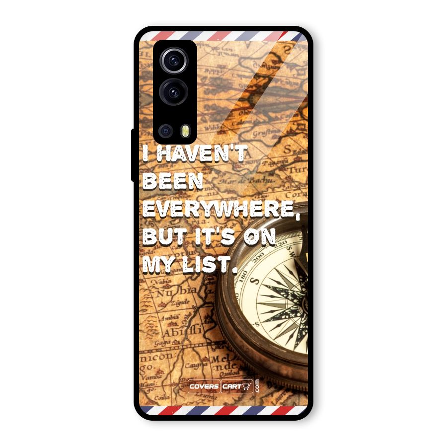 Travel Map Glass Back Case for Vivo iQOO Z3