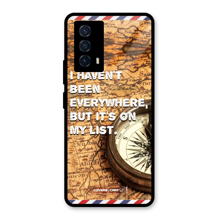 Travel Map Glass Back Case for Vivo iQOO Z5