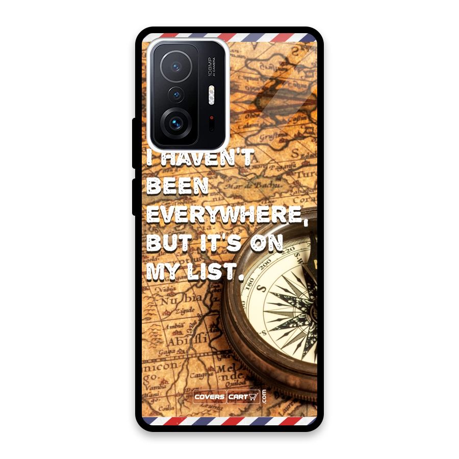 Travel Map Glass Back Case for Xiaomi 11T Pro