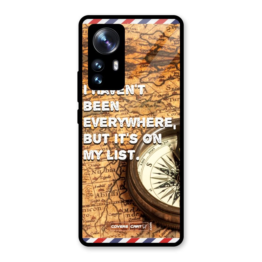 Travel Map Glass Back Case for Xiaomi 12 Pro