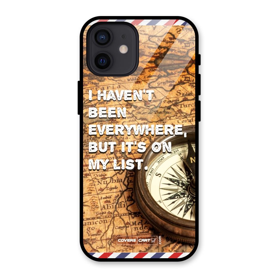 Travel Map Glass Back Case for iPhone 12