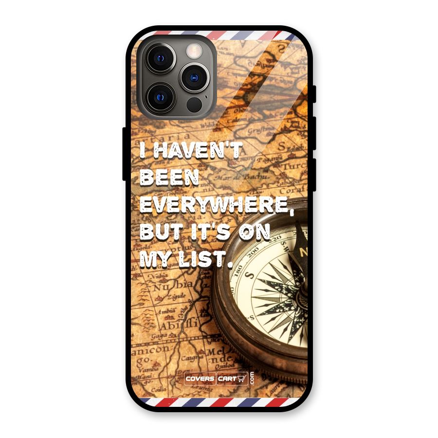 Travel Map Glass Back Case for iPhone 12 Pro