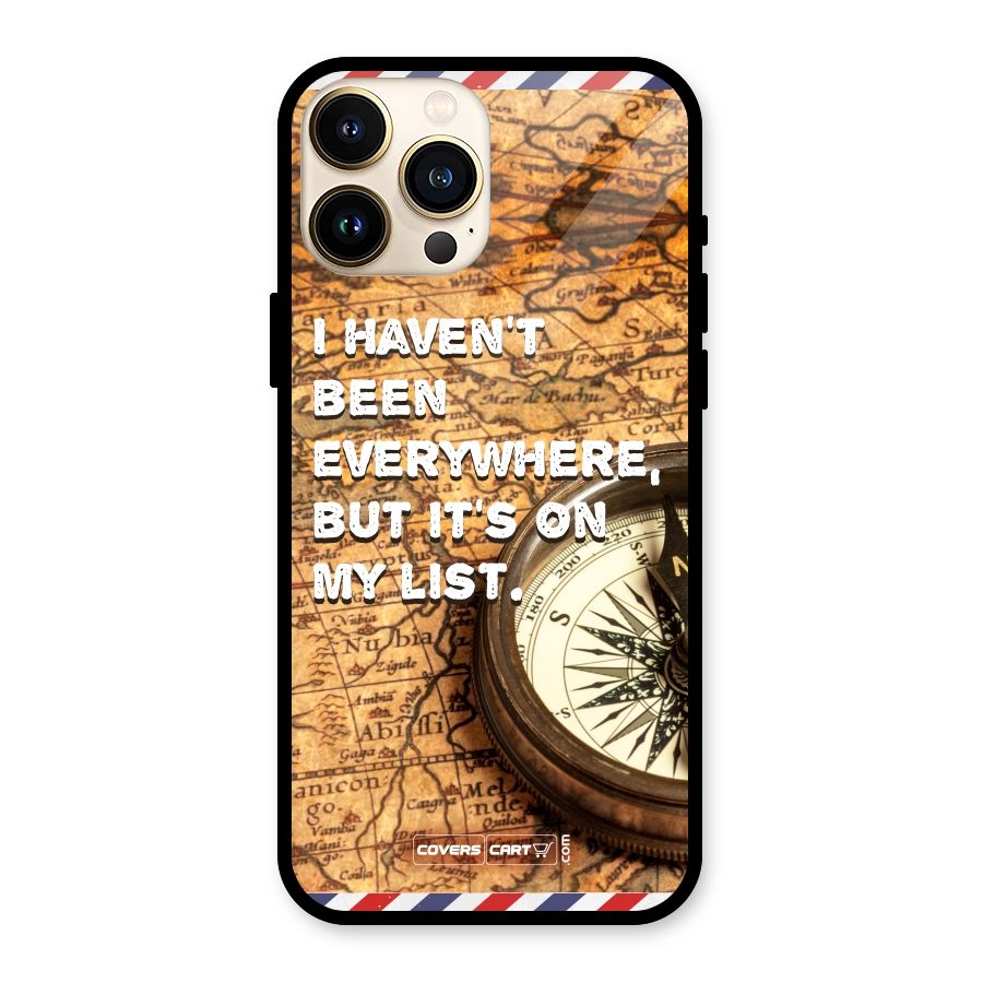 Travel Map Glass Back Case for iPhone 13 Pro Max