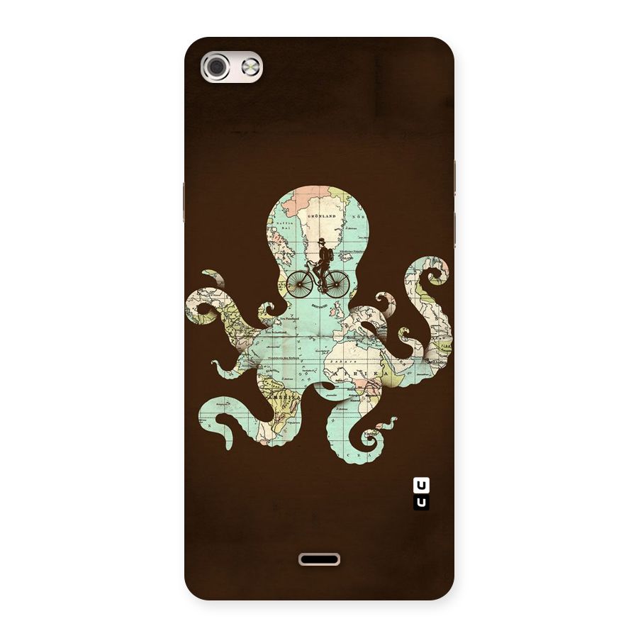 Travel Octopus Back Case for Micromax Canvas Silver 5
