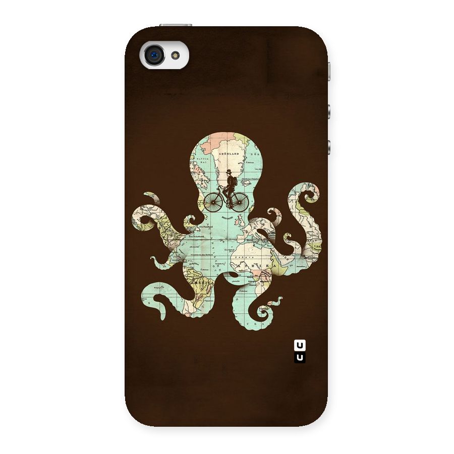 Travel Octopus Back Case for iPhone 4 4s