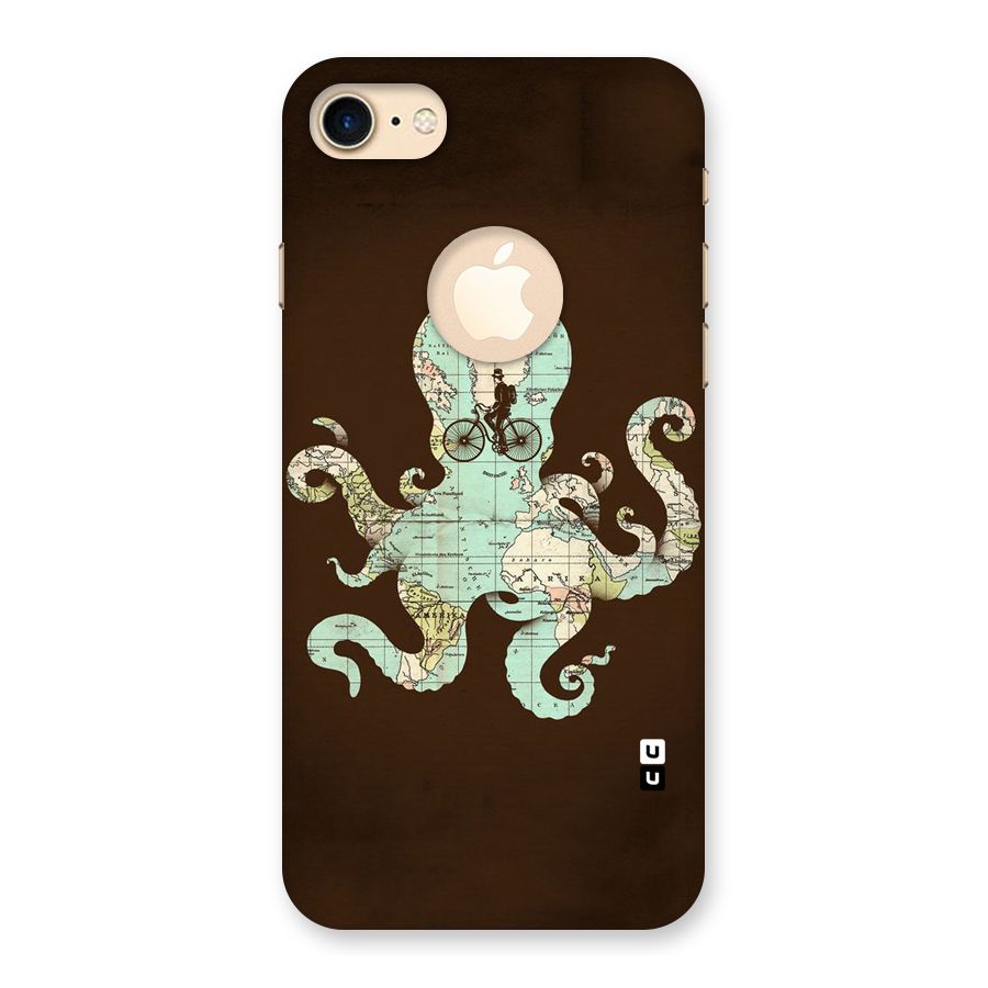 Travel Octopus Back Case for iPhone 7 Logo Cut