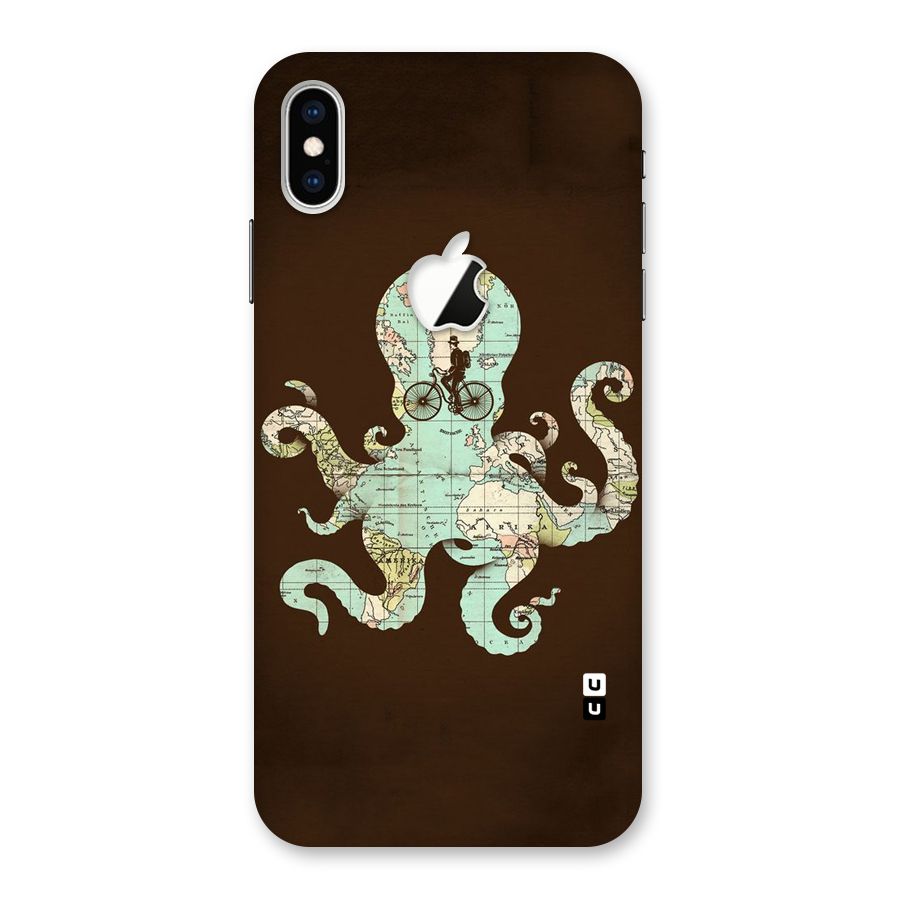 Travel Octopus Back Case for iPhone XS Max Apple Cut
