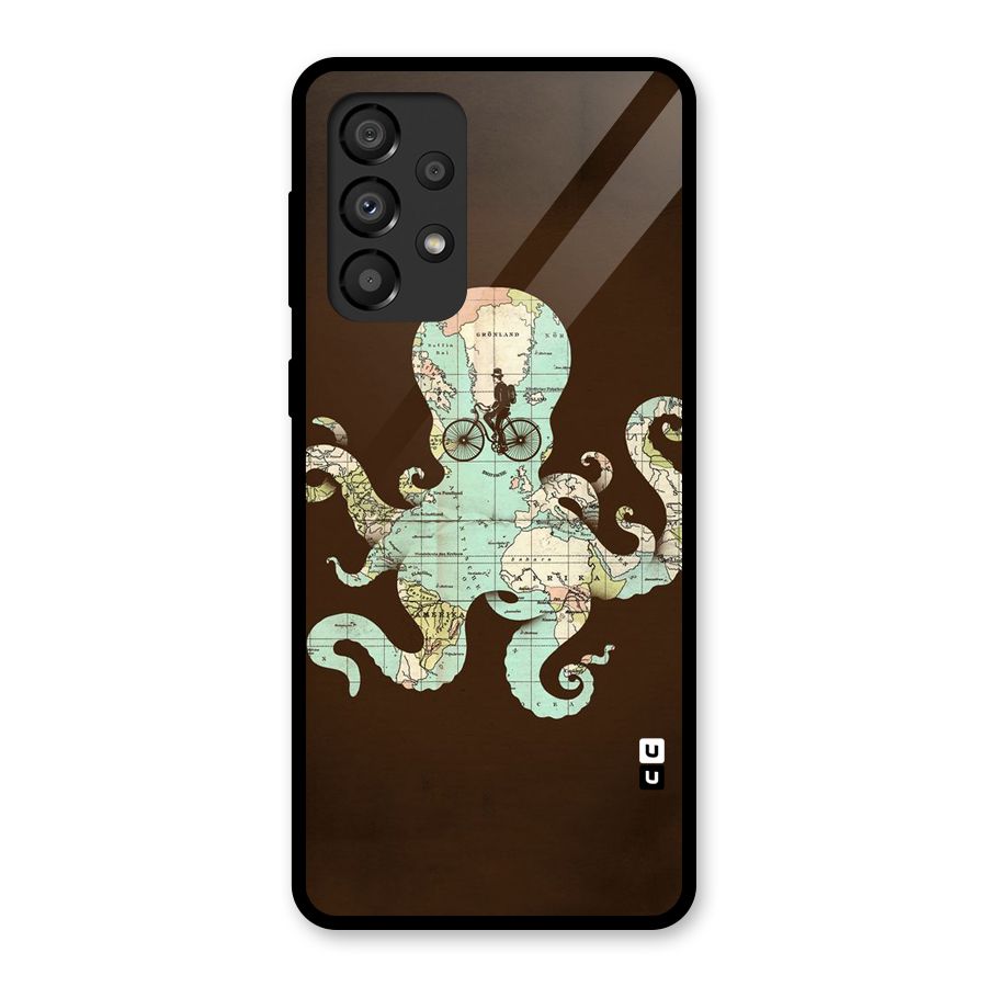Travel Octopus Glass Back Case for Galaxy A33 5G