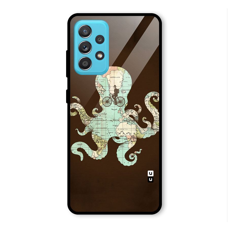 Travel Octopus Glass Back Case for Galaxy A52
