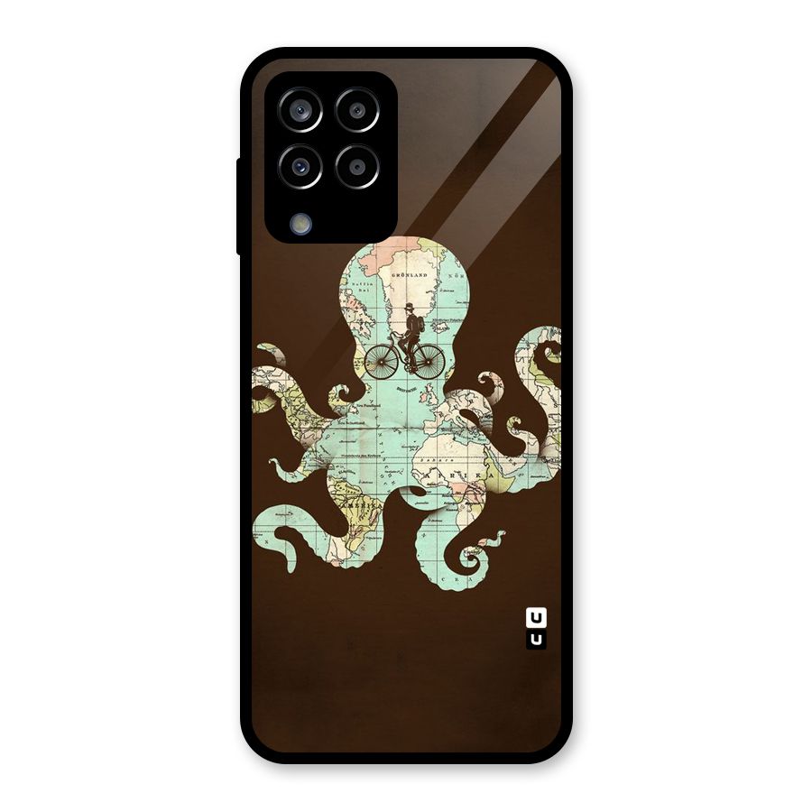 Travel Octopus Glass Back Case for Galaxy M33