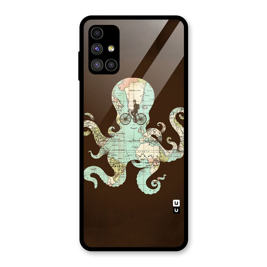 Travel Octopus Glass Back Case for Galaxy M51