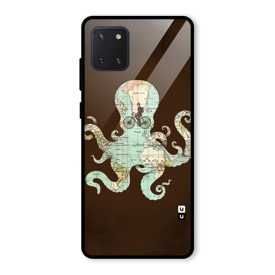Travel Octopus Glass Back Case for Galaxy Note 10 Lite