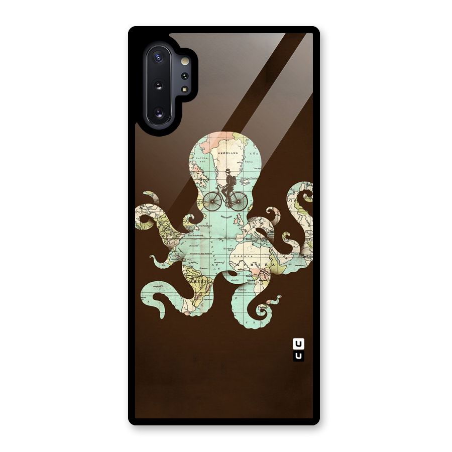 Travel Octopus Glass Back Case for Galaxy Note 10 Plus