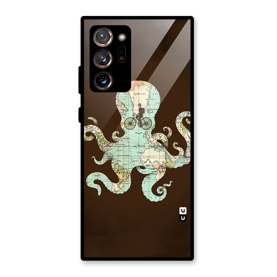 Travel Octopus Glass Back Case for Galaxy Note 20 Ultra