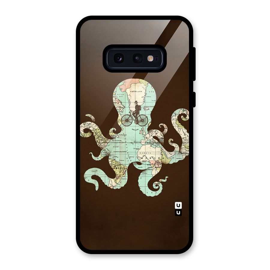Travel Octopus Glass Back Case for Galaxy S10e