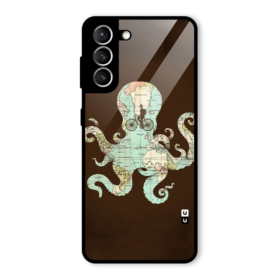 Travel Octopus Glass Back Case for Galaxy S21 5G