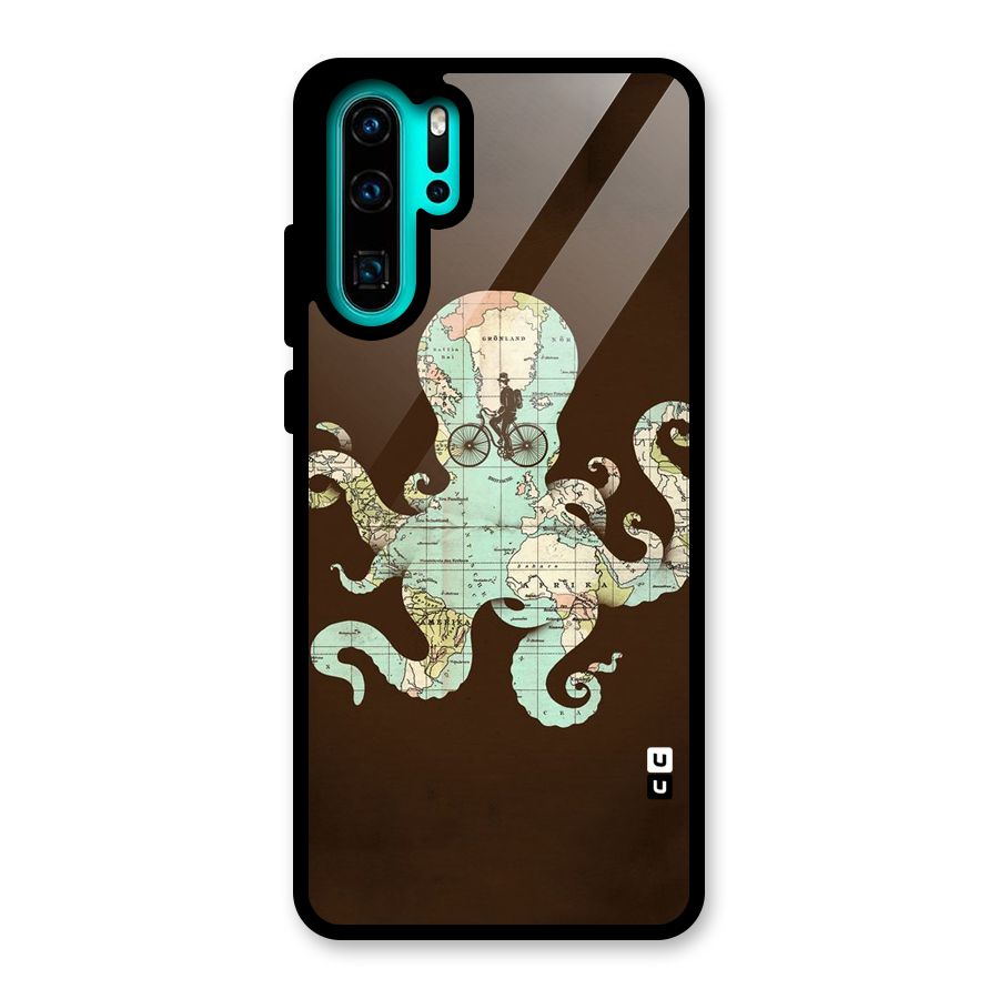 Travel Octopus Glass Back Case for Huawei P30 Pro