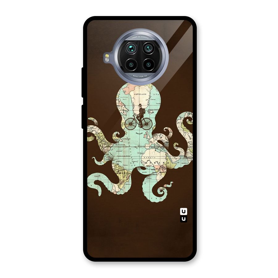 Travel Octopus Glass Back Case for Mi 10i
