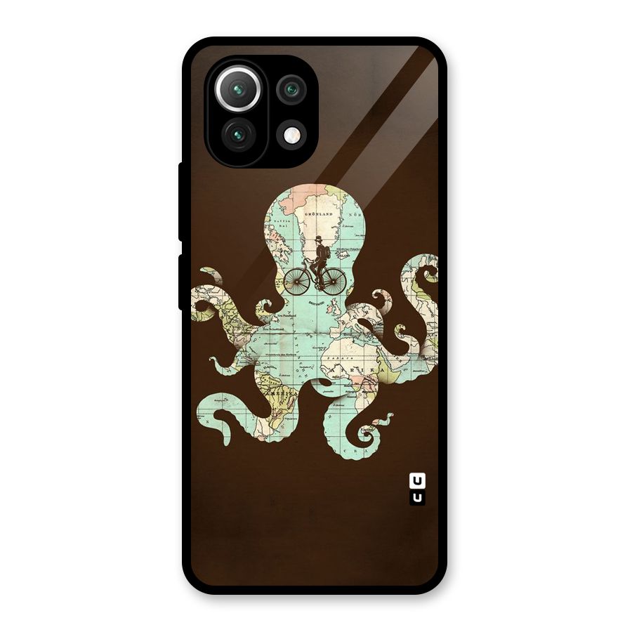 Travel Octopus Glass Back Case for Mi 11 Lite NE 5G