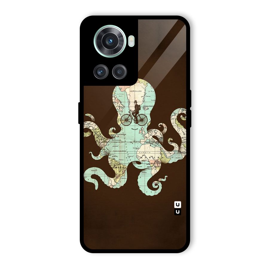 Travel Octopus Glass Back Case for OnePlus 10R