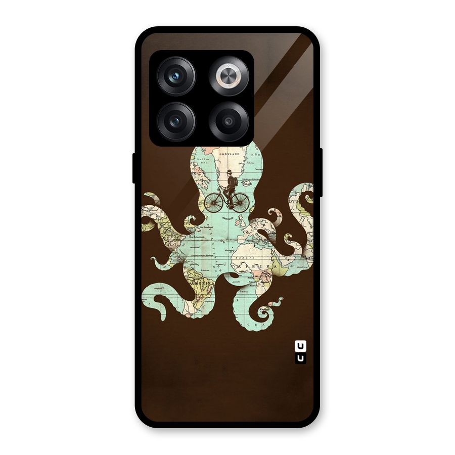 Travel Octopus Glass Back Case for OnePlus 10T
