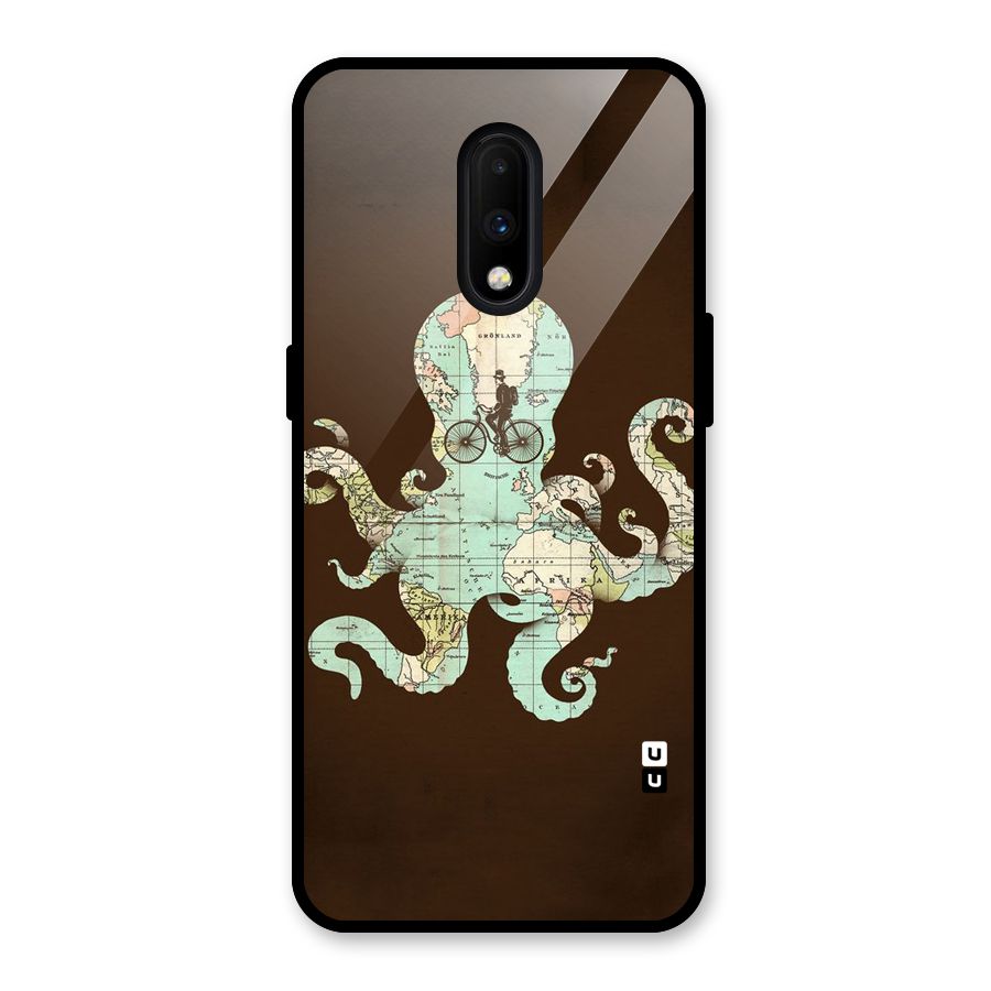 Travel Octopus Glass Back Case for OnePlus 7