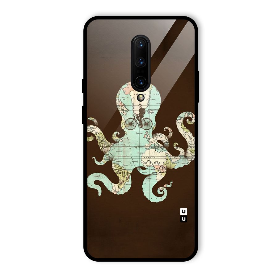 Travel Octopus Glass Back Case for OnePlus 7 Pro