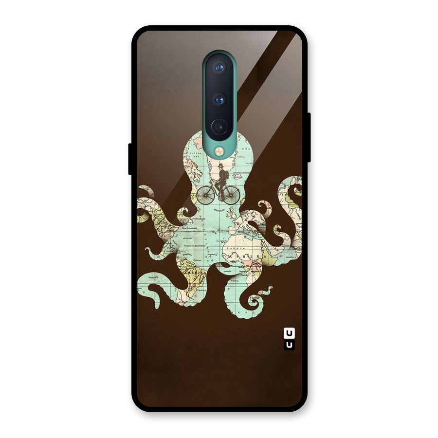 Travel Octopus Glass Back Case for OnePlus 8