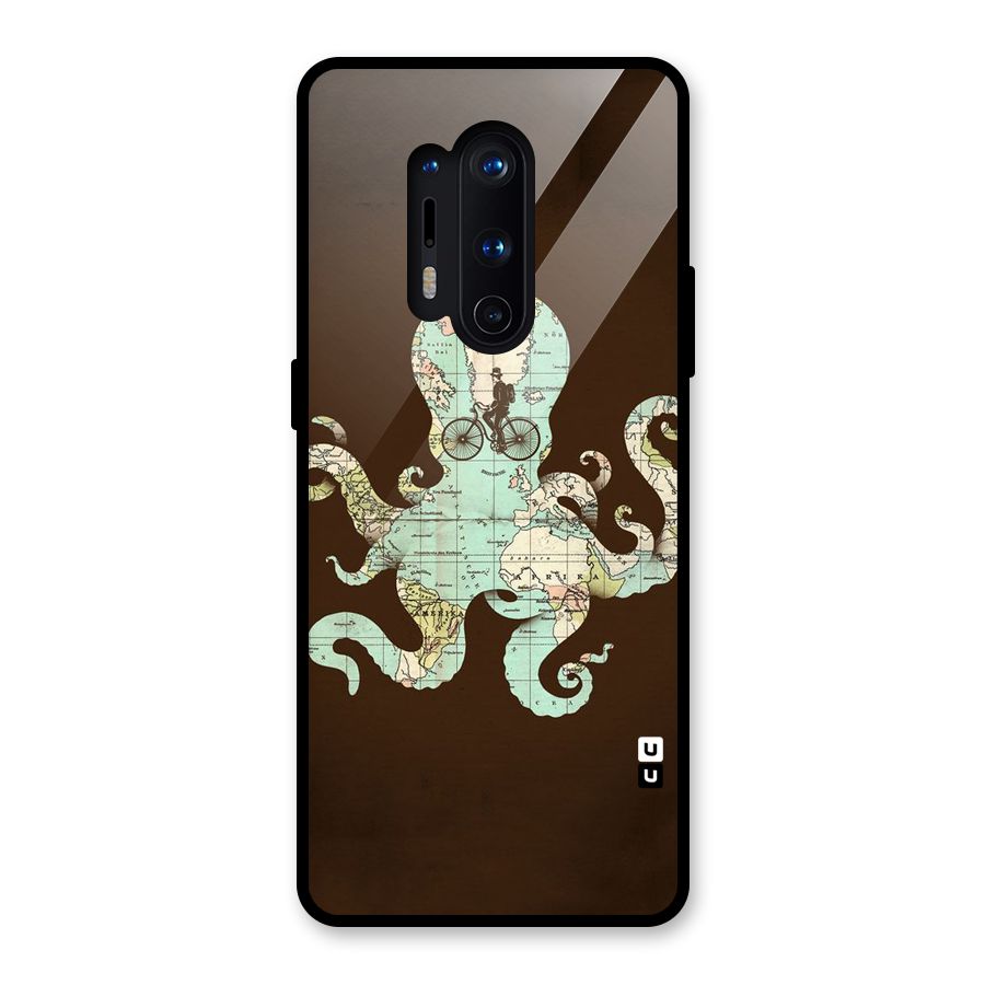 Travel Octopus Glass Back Case for OnePlus 8 Pro
