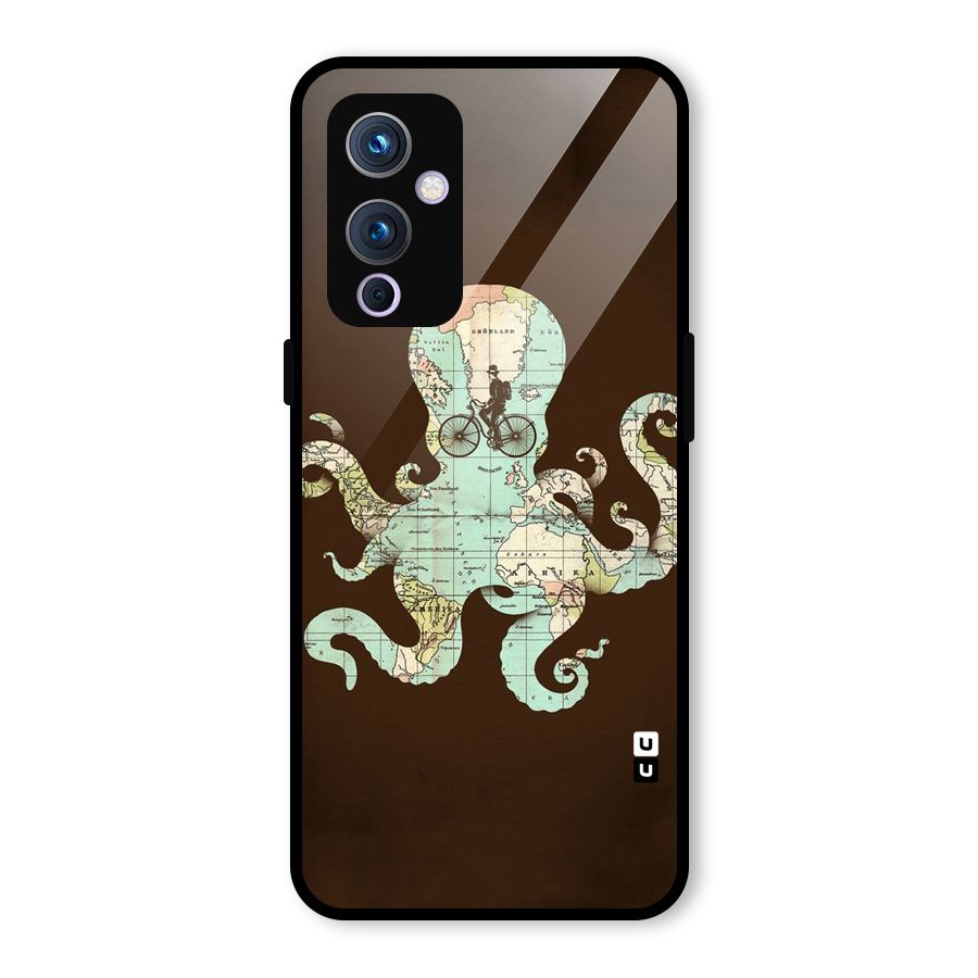 Travel Octopus Glass Back Case for OnePlus 9