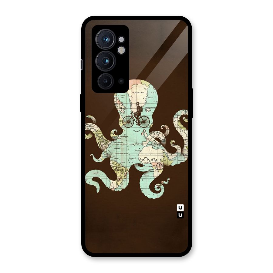 Travel Octopus Glass Back Case for OnePlus 9RT 5G