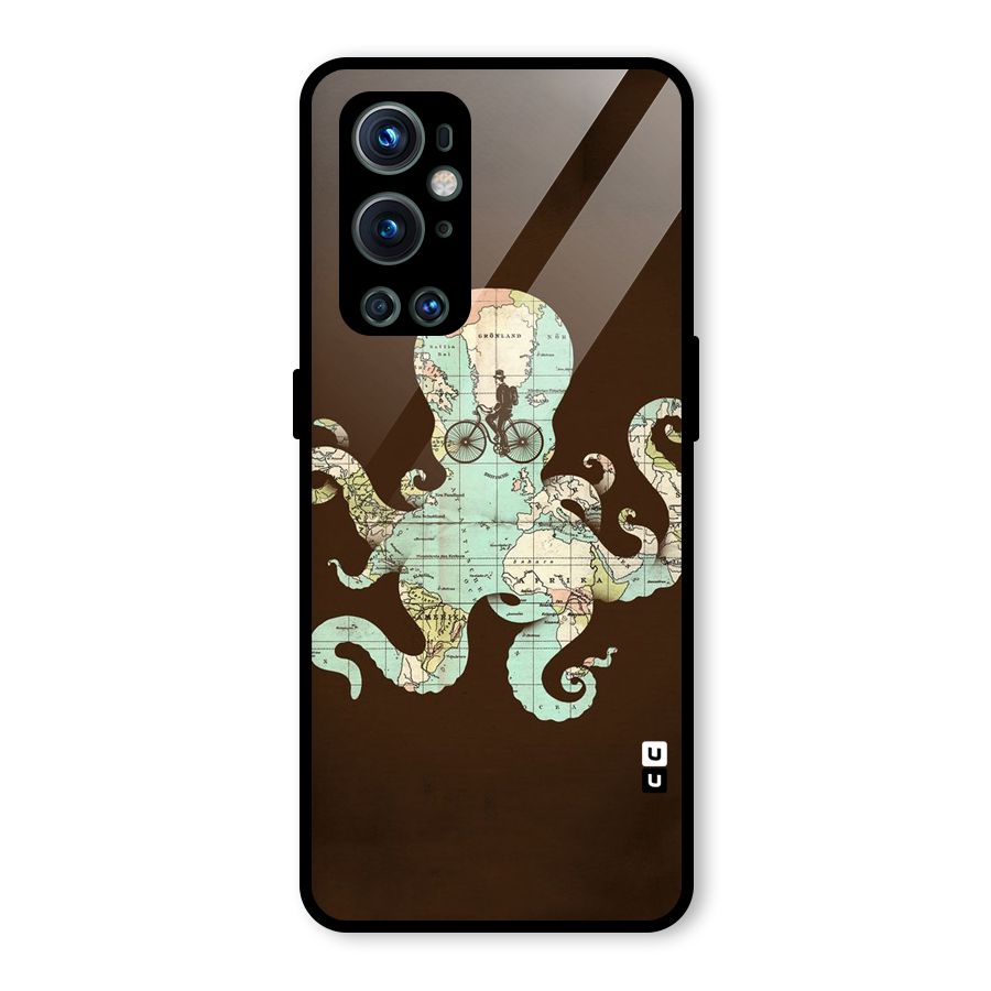 Travel Octopus Glass Back Case for OnePlus 9 Pro