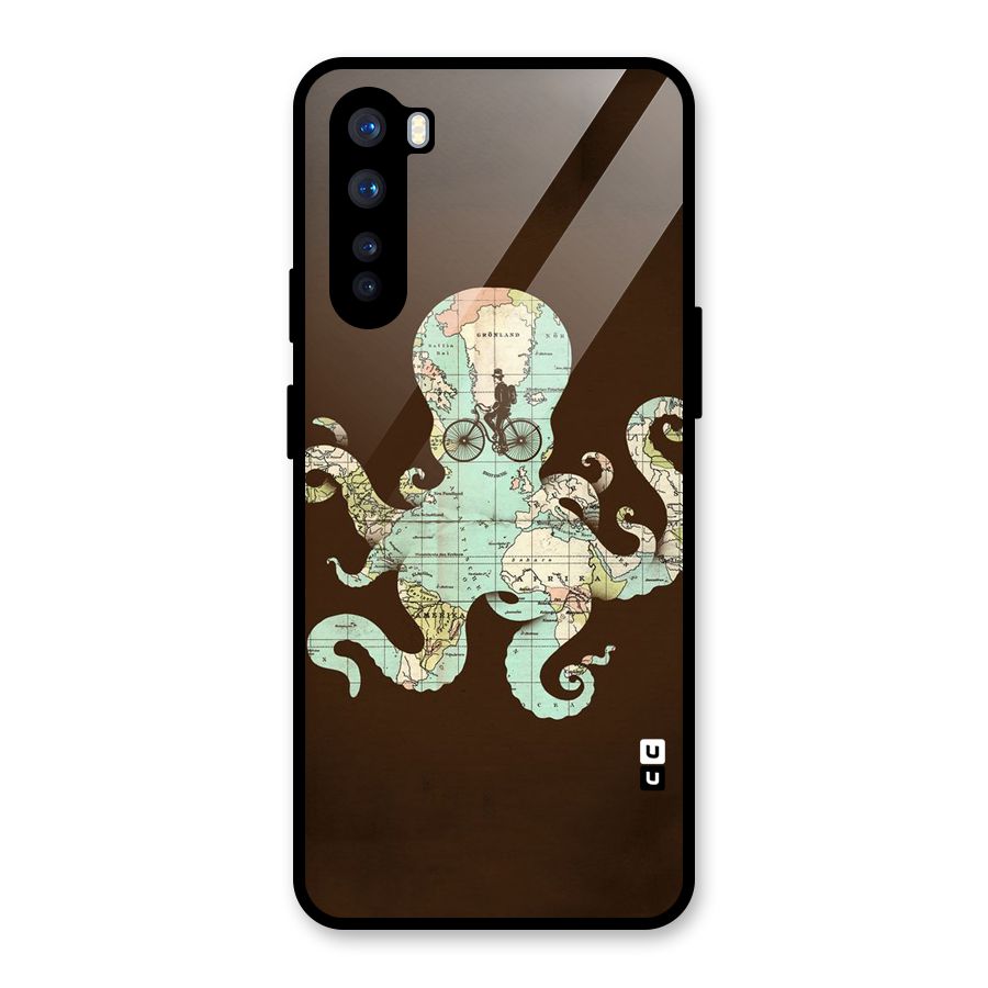 Travel Octopus Glass Back Case for OnePlus Nord