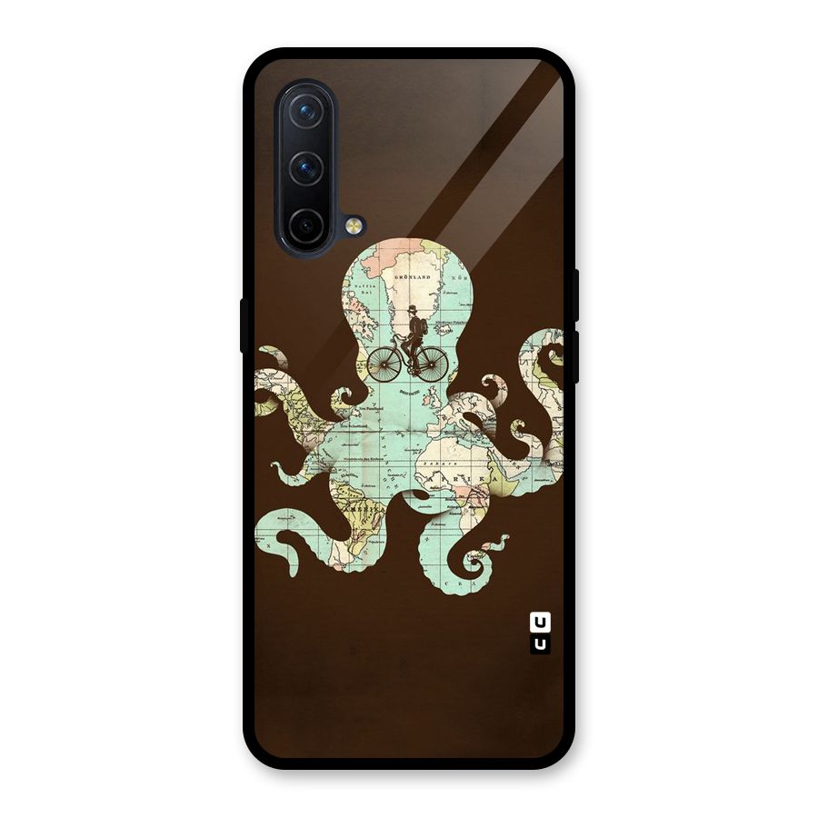 Travel Octopus Glass Back Case for OnePlus Nord CE 5G