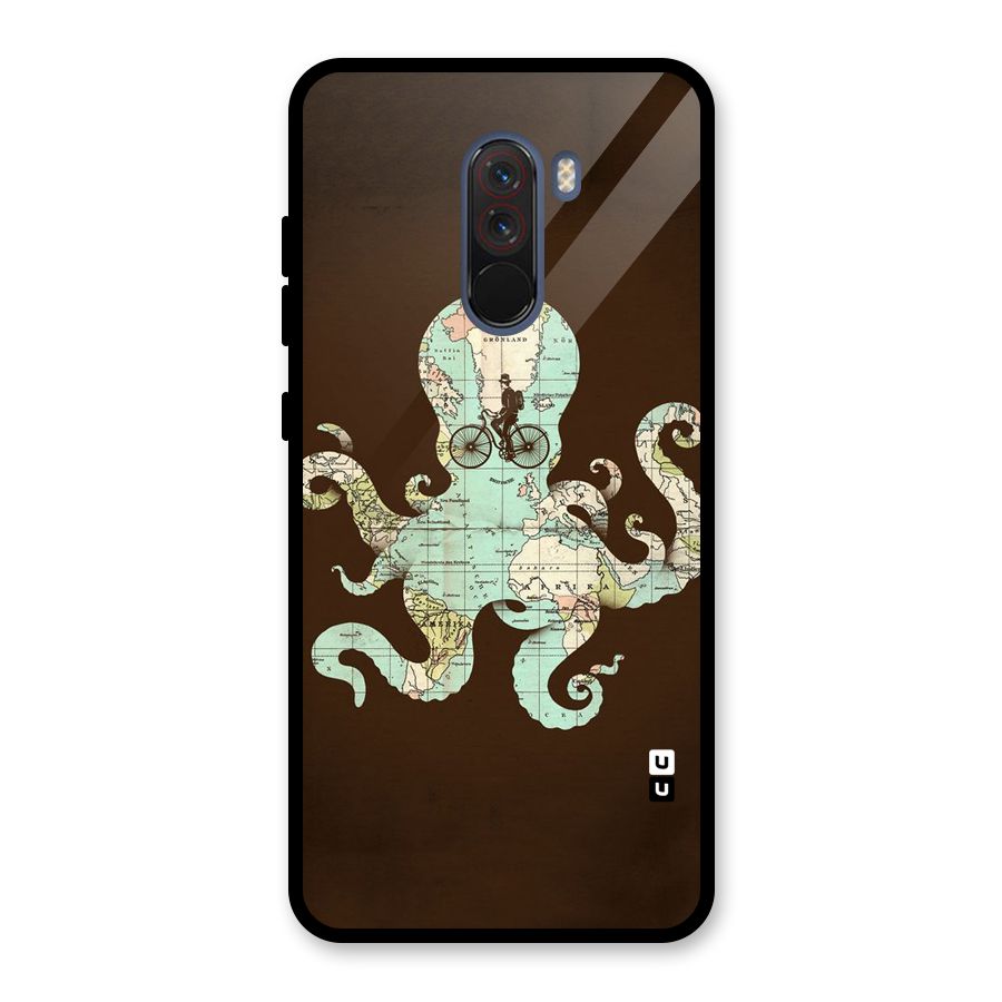 Travel Octopus Glass Back Case for Poco F1
