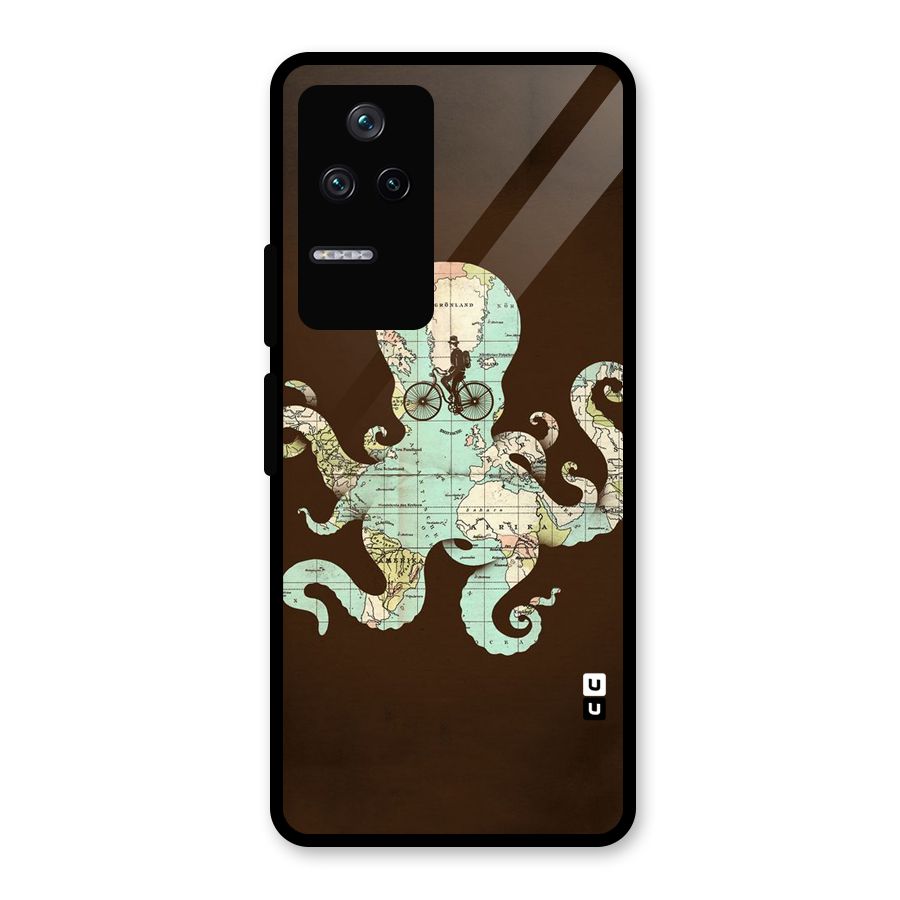 Travel Octopus Glass Back Case for Poco F4 5G