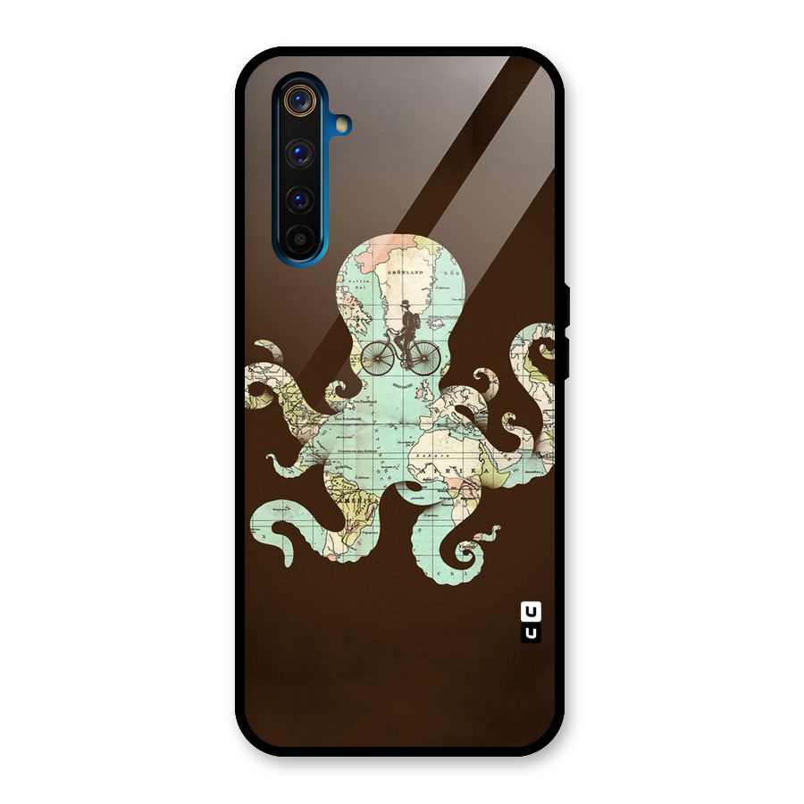 Travel Octopus Glass Back Case for Realme 6 Pro