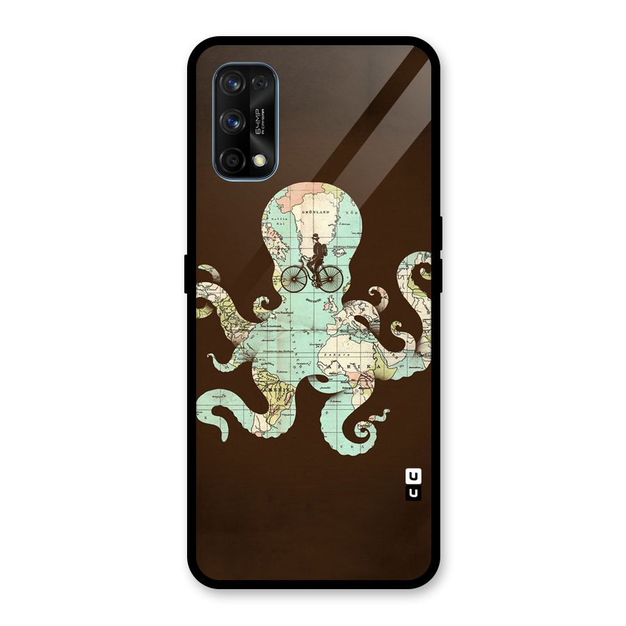Travel Octopus Glass Back Case for Realme 7 Pro
