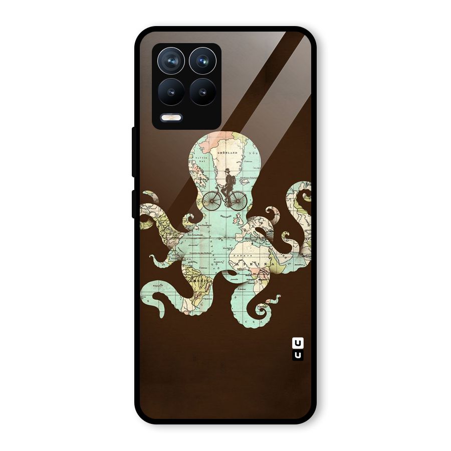 Travel Octopus Glass Back Case for Realme 8